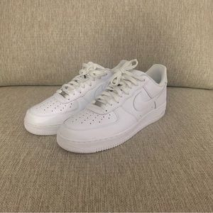 NIKE AIR FORCE 1, MEN, WHITE, SIZE 11.5